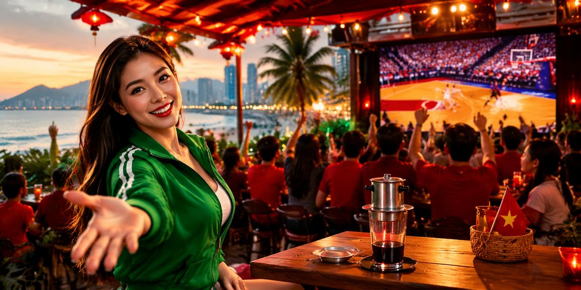Người dùng Nha Trang cược bóng rổ và kiểm tra thanh toán vltk2 tại quán cà phê